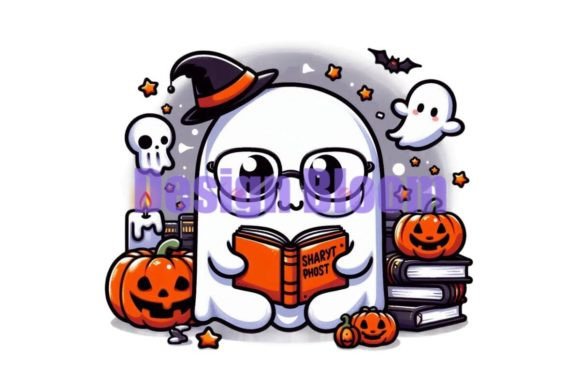 Download Halloween Book Lover Ghost T-shirt - Premium Resources