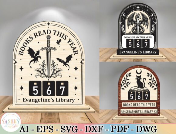 Download Books Read Tracker Laser Cut File Svg - Premium Resources