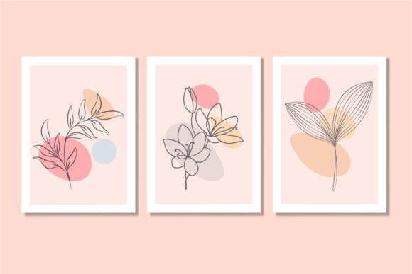 Download Minimal Flowers Leaves Wall Art Poster - Minimal Collection