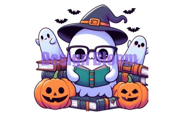 Download Halloween Book Lover Ghost T-shirt - Premium Resources